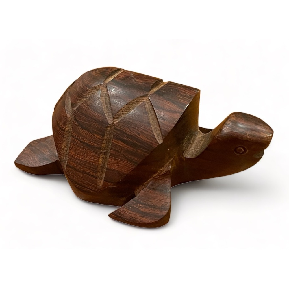 Tortoise Turtle‎ Statue Carved Sculpture Wood Resin Decor Figurine